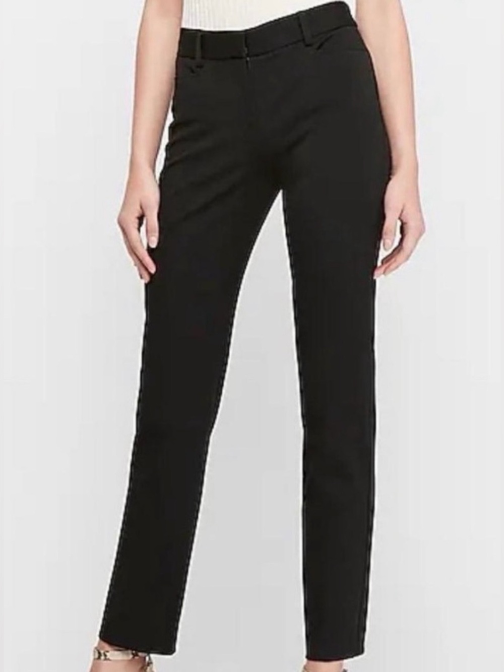 Express Black Columnist Straight-Leg Women's Trousers